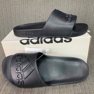 Adidas Adilette Aqua Slides Black Unisex US Men 9 US Women 10 Slip-On Footwear